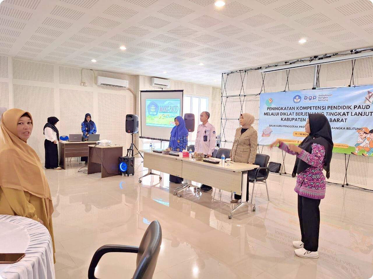Disdikpora Bangka Barat dan Balai Guru Penggerak Babel Gelar Diklat Berjenjang Tingkat Lanjut untuk Pendidik PAUD