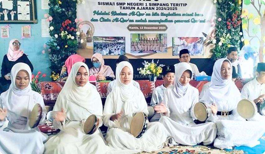 SMP Negeri 1 Simpang Teritip Selenggarakan Khatam Al-Qur'an Angkatan ke-8