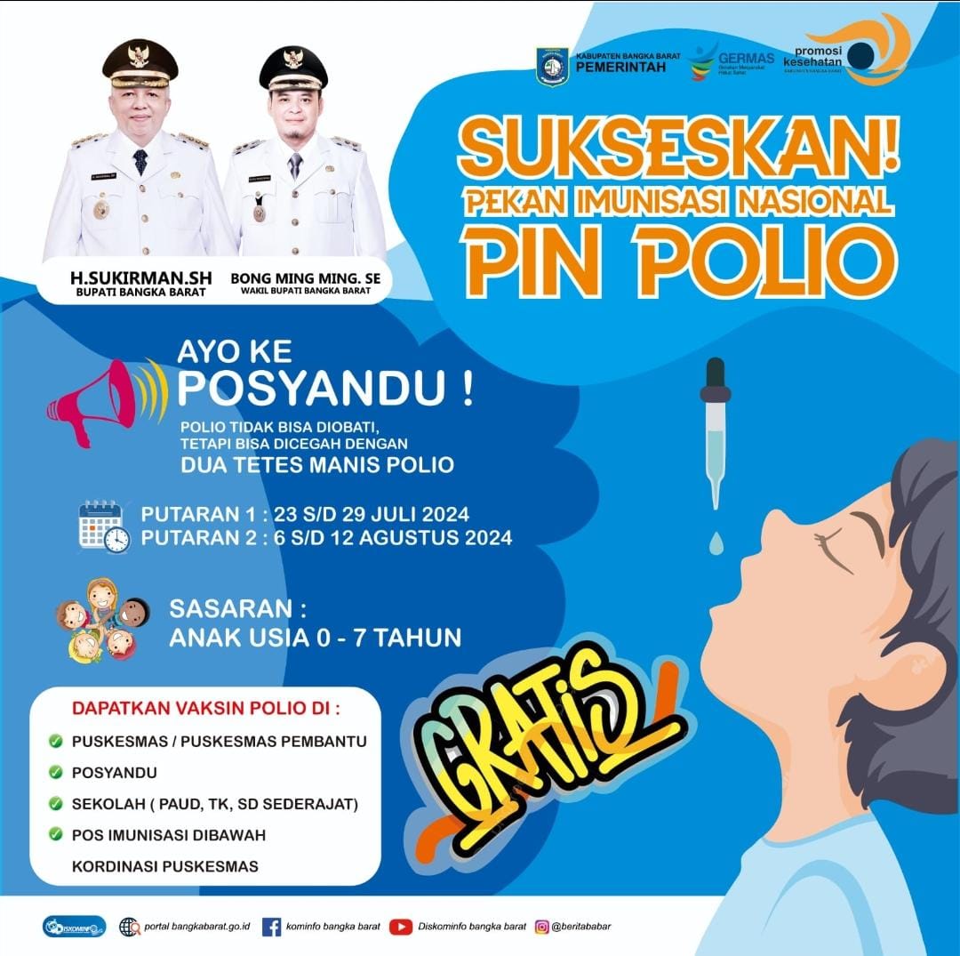 Sukseskan Pekan Imunisasi Nasional (PIN) Polio, Ayo ke POSYANDU ! 